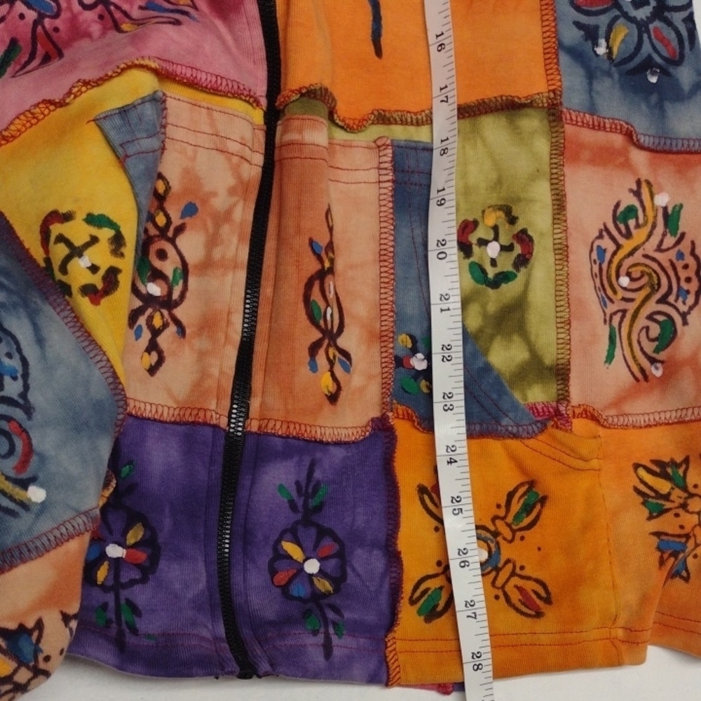 Rising International Multicolor Patchwork Hoodie,… - image 7